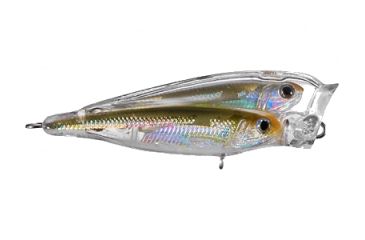 Image of Koppers Live Target Glass Minnow Popper Lure 3" - Silver/Natural 120891