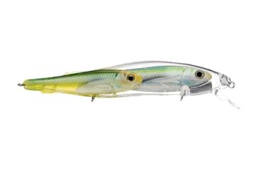 Image of Koppers Live Target Emerald Shiner Jerkbait Lure 3-1/2" - Pearl/Bright Green 120836