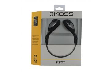 Image of Koss KSC17 Behind-the-Neck Portable Headphone, Black, NSN 5965-32-015-8412 , 5965320158412, KSC17