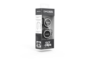 Image of Koss KSC21 EarClip Stereo Headphone, Black/Silver, NSN 5965-32-015-8412 , 5965320158412, KSC21k