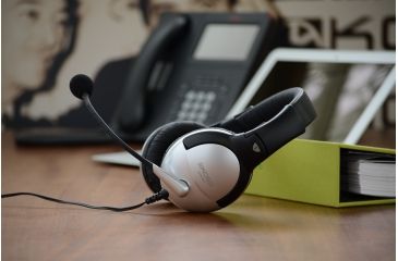 Image of Koss SB45 Communication USB Headset, Silver/Black, NSN 5965-32-015-8412 , 5965320158412, SB45USB