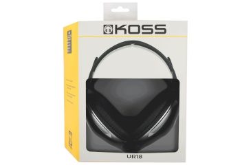 Image of Koss UR18 Open-back Home Headphone, Silver/Black, NSN 5965-32-015-8412 , 5965320158412, UR18