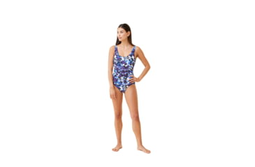 Image of Krimson Klover Chelsea One Pieces - Womens, Floral S. Blue, Large, S23140-658-L