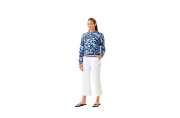 Image of Krimson Klover Holly Crewneck Sweaters - Womens, Floral S. Blue, Large, S23155P-658-L