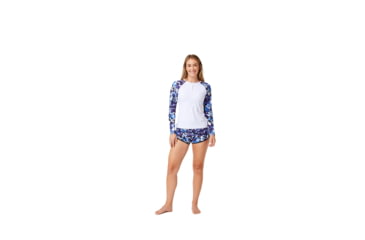 Image of Krimson Klover Mae Swimshirts - Womens, Floral S. Blue, Small, S23144P-658-S