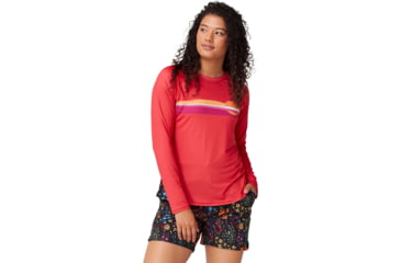 Image of Krimson Klover Sara Long Sleeve Sunshirt - Womens, Sunwave Cayenne, Small, S24602-948-S