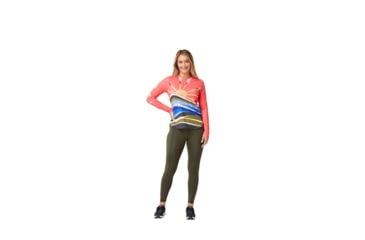 Image of Krimson Klover Sara Long Sleeve Sunshirts - Womens, Sunburst Coral, Small, S23145-692-S