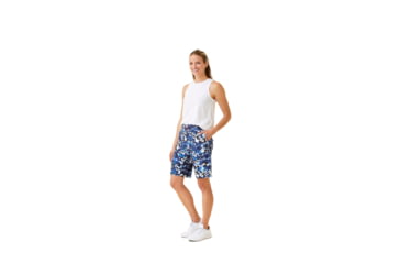 Image of Krimson Klover Sienna 11in Inseam Shorts - Womens, Floral S. Blue, Extra Small, S23103-658-XS