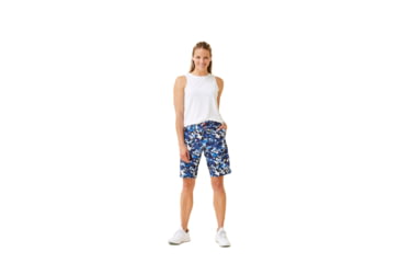 Image of Krimson Klover Sienna 11in Inseam Shorts - Womens, Floral S. Blue, Extra Small, S23103-658-XS