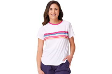 Image of Krimson Klover Tori Short Sleeve Sunshirt - Womens, Multi Stripe, Medium, S24601-942-M