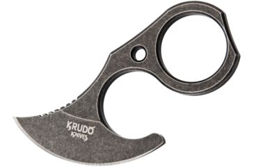 Image of Krudo NANO Fixed Blade Black Fixed Blade Knife, 2in, Black Stonewash, Handle SNGNN9BKT