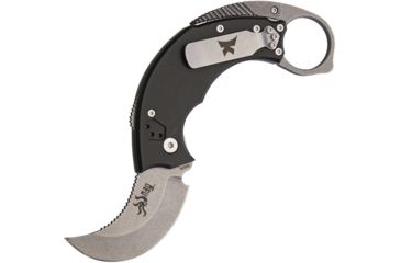 Image of Krudo SNAG 2.1 Folder Plain Edge Folding Knife,2.875in,Stonewash,Black,Aluminum Handle SNGPL21