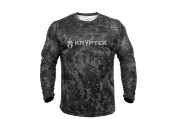 Image of Kryptek Hyperion Long Sleeve Crew With Logo - Mens, Typhon, Large, 19HYPLSLT5