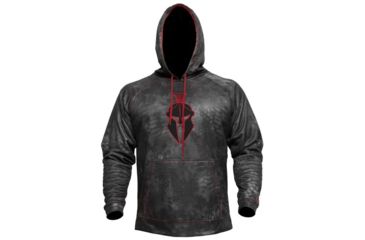 Image of Kryptek Mens Tartaros Hoodie, Typhon/Red/Black, Extra Small 15TARTTRB2