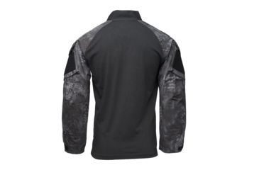 Image of Kryptek Tactical Long Sleeve Rugby - Mens, Black/Typhon, Medium, 19TACRLSBKT4