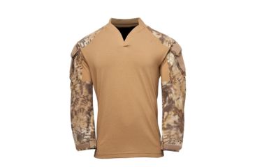 Image of Kryptek Tactical Long Sleeve Rugby - Mens, Coyote/Highlander, Large, 19TACRLSCTH5
