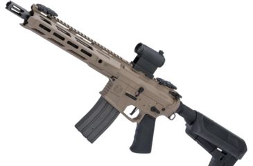 Image of Krytac / KRISS USA Full Metal Trident MKII-M CRB Airsoft AEG Rifle, Dark Earth, Large, KTAEG-TR2CRBM-FDE01