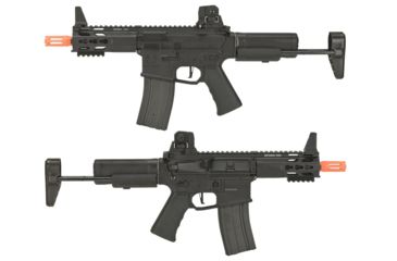 Image of Krytac / KRISS USA Full Metal Trident MKII PDW Airsoft AEG Rifle, Black, Large, KTAEG-TR2PDW-BK01