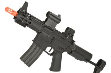 Image of Krytac / KRISS USA Full Metal Trident MKII PDW Airsoft AEG Rifle, Black, Large, KTAEG-TR2PDW-BK01