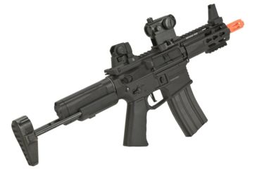 Image of Krytac / KRISS USA Full Metal Trident MKII PDW Airsoft AEG Rifle, Black, Large, KTAEG-TR2PDW-BK01