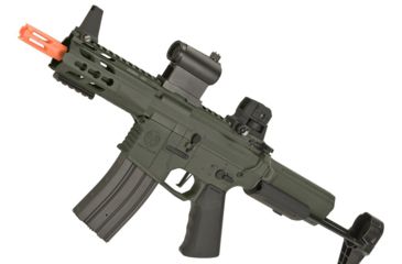 Image of Krytac / KRISS USA Full Metal Trident MKII PDW Airsoft AEG Rifle, Foliage Green, Large, KTAEG-TR2PDW-FG01