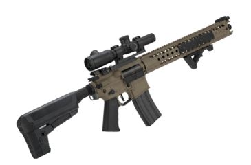 Image of Krytac / KRISS USA War Sport Licensed LVOA-C M4 Carbine Airsoft AEG Rifle, Dark Earth, Large, KTAEG-LVOAC-FDE01