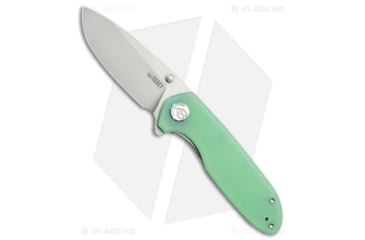 Image of Kubey Belus Folding Knife, 2.95in, AUS-10, Drop Point Blade, G10 Jade Handle, Gray/Jade, 7.10in, BHQ-192558