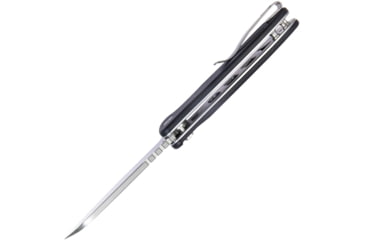 Image of Kubey Creon Folding Knife, 4in Closed, 2.88in Bead Blast AUS-10A Stainless Steel Blade, Black G10 Handle, KU336E