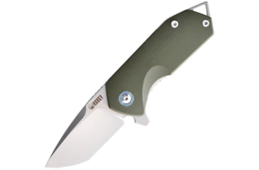 Image of Kubey EDC Linerlock Green Folding Knife, 2.75 sand blast finish D2 tool steel tanto blade, Green G10 handle, KU203B