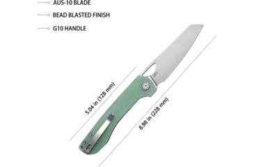 Image of Kubey Elang Linerlock. Jade