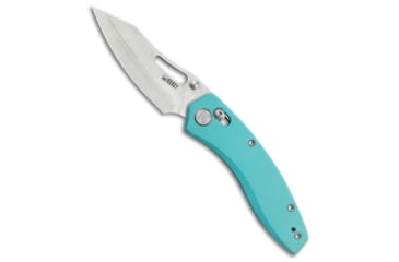 Image of Kubey Knives Kubey Knives Caiman Crossbar Lock Knife Tiffany Blue G-10 3.2" Satin, Blue, San Mai M2, adult, BHQ-225282