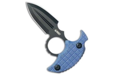 Image of Kubey Knives Kubey Knives Cavy Fixed Blade Push Dagger Knife Blue G-10 2.25" Black SW, Blue, Sandvik 14C28N, adult, BHQ-210959