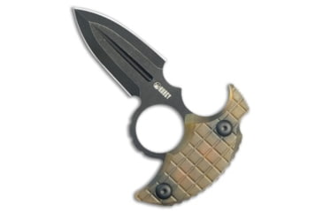 Image of Kubey Knives Kubey Knives Cavy Fixed Blade Push Dagger Knife Ultem 2.25" Black SW, Yellow, Sandvik 14C28N, adult, BHQ-210961