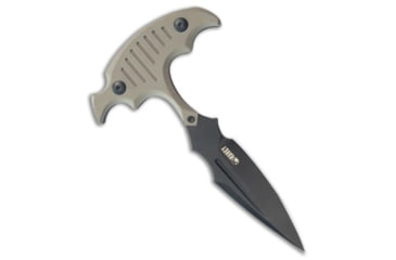 Image of Kubey Knives Kubey Knives Medusa Push Dagger Fixed Blade Knife Tan G-10 3.7" Black SW, Tan, Sandvik 14C28N, adult, BHQ-206196
