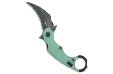 Image of Kubey Knives Kubey Knives Rogue Liner Lock Karambit Knife Jade G-10 2.9" Black SW, Jade, Sandvik 14C28N, adult, BHQ-209105