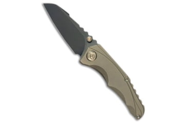 Image of Kubey Knives Kubey Knives Steeltle Frame Lock Knife Bronze Stonewash Titanium 2.4" Black SW, Bronze, Bohler M390, adult, BHQ-211090