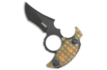 Image of Kubey Knives Kubey Knives Stheno Fixed Blade Push Dagger Knife Ultem 3" Black SW, Yellow, 14C28N, adult, BHQ-211098