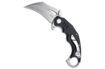 Image of Kubey Knives Kubey Knives Wrath Liner Lock Karambit Knife Black G-10 2.7" Bead Blast, Black, Sandvik 14C28N, adult, BHQ-200572