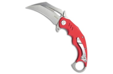 Image of Kubey Knives Kubey Knives Wrath Liner Lock Karambit Knife Red G-10 2.7" Bead Blast, Red, Sandvik 14C28N, adult, BHQ-200587