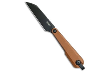 Image of Kubey Knives Kubey Knives YAG Sheepsfoot Fixed Blade Knife Brown Micarta 2.4" Black PVD, Brown, 14C28N, adult, BHQ-227552