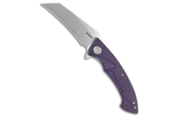 Image of Kubey Anteater Folding Knife, 3.43in, 14C28N, Hawkbill Blade, G-10, Purple Handle, Purple/Gray, 8.03 inch, BHQ-222803