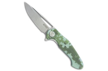 Image of Kubey Kubey Dugu Liner Lock Knife Camo G-10 2.9&quot; Stonewash 14C28N, Camo, 14C28N, adult, BHQ-221285