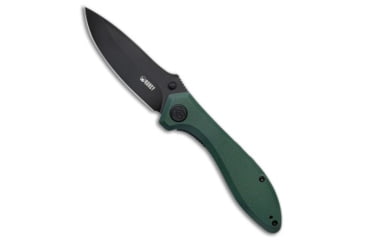 Image of Kubey Ruckus Folding Knife, 3.31in, AUS 10A, Drop Point Blade, G-10, Green Handle, Green/Black, 8.03 inch, BHQ-221761
