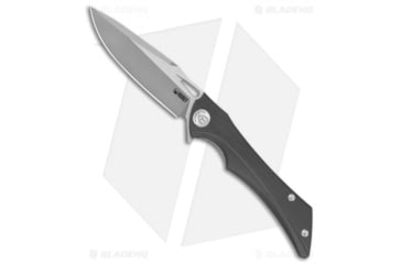 Image of Kubey Raven Folding Knife, 3.54in, AUS-10, Drop Point Blade, G10 Black Handle, Gray/Black, 8.15in, BHQ-120450