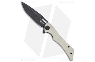 Image of Kubey Raven Folding Knife, 3.54in, AUS-10, Drop Point Blade, G10 White Handle, Black/White, 8.15in, BHQ-192536