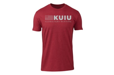 Image of Kuiu KUIU Mini Flag T-Shirt in Cardinal Size 3XL, Cardinal, 3XL, Cotton, Adult, Male, 7190424846494