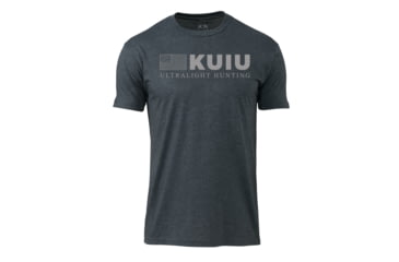 Image of Kuiu KUIU Mini Flag T-Shirt in Charcoal Size 3XL, Charcoal, 3XL, Cotton, Adult, Male, 7190426288286