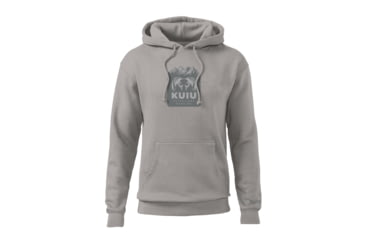 Image of Kuiu KUIU Mountain Logo Hoodie in Cement Size 3XL, Cement, 3XL, Cotton, Adult, Male, 8189485875358