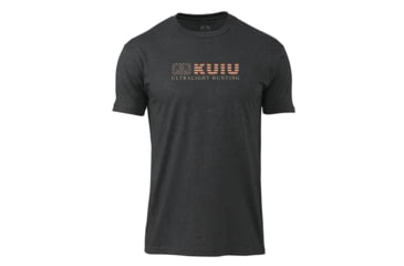 Image of Kuiu KUIU Patriotic Logo T-Shirt in Charcoal Size 3XL, Charcoal, 3XL, Cotton, Adult, Male, 8192590971038