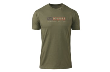 Image of Kuiu KUIU Patriotic Logo T-Shirt in Military Green Size 3XL, Military Green, 3XL, Cotton, Adult, Male, 8192591003806